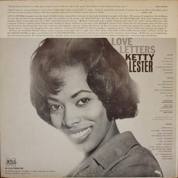 16. Ketty Lester - I'm a Fool to Want You. 
