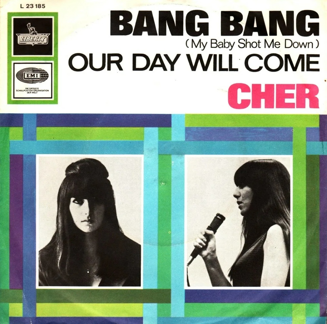 Перевод песни bling bang bang. Bang Bang Шер. Cher Bang Bang (my Baby shot me down). Cher 1966 Bang Bang (my Baby shot me down) / our Day will come. He shot me down Bang Bang.