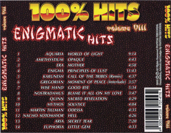 Enigma principles of lust. Enigmatic сборник. Enigmatic Hits Vol. Enigmatic диск 1000% Vol 1 2001. 100 Enigmatic Hits.